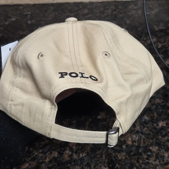 Polo by Ralph Lauren Twill Classic SPORT Beige Cap with Black Logo - Picture 4 of 8